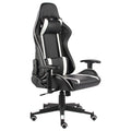 vidaXL Obrotowy fotel gamingowy, biały, PVC