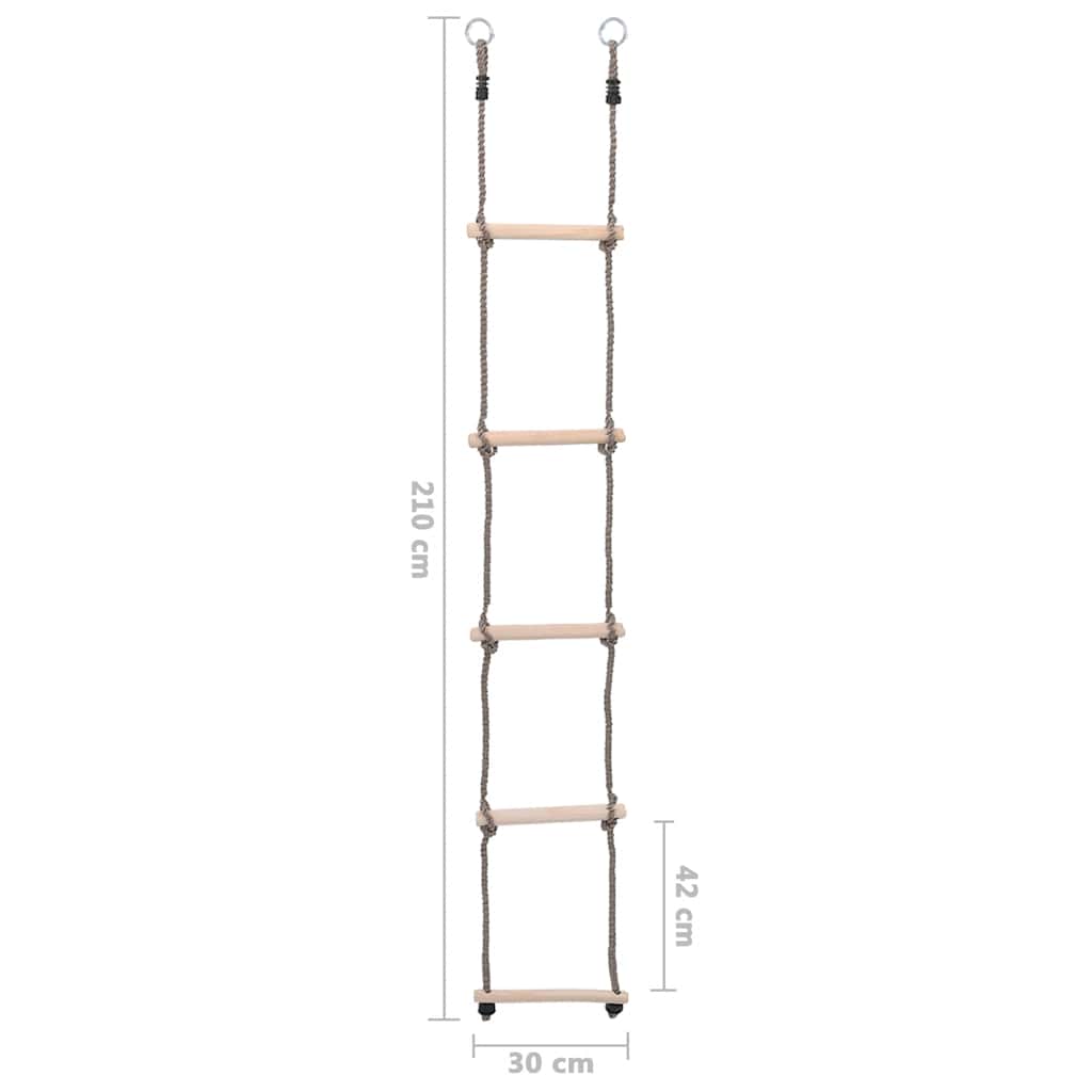 vidaXL Drabinka 5-stopniowa, 210 cm, lite drewno sosnowe