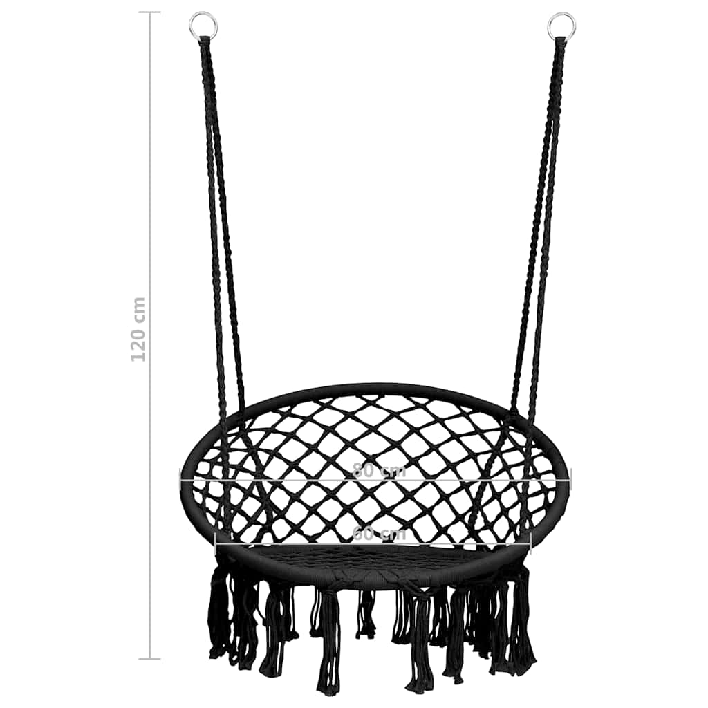 vidaXL Fotel hamakowy, 80 cm, antracytowy