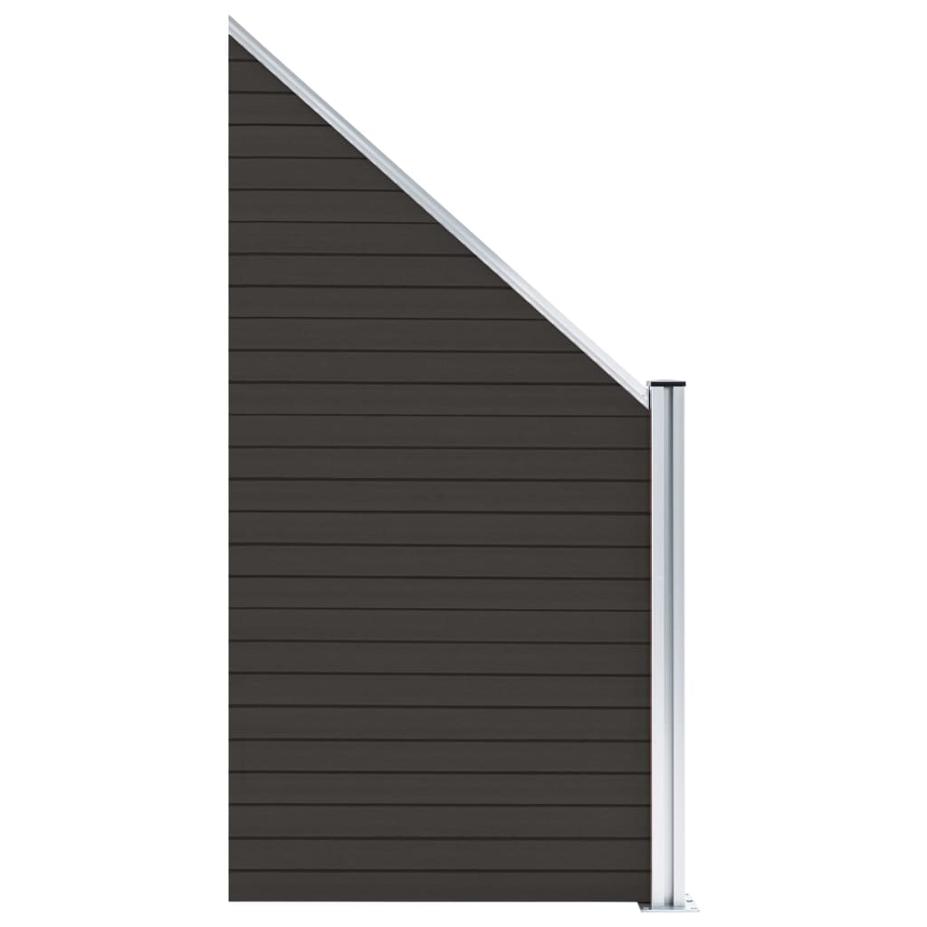 vidaXL Panel ogrodzeniowy, WPC, 95x(105-180) cm, czarny
