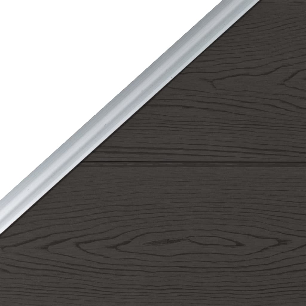 vidaXL Panel ogrodzeniowy, WPC, 95x(105-180) cm, czarny