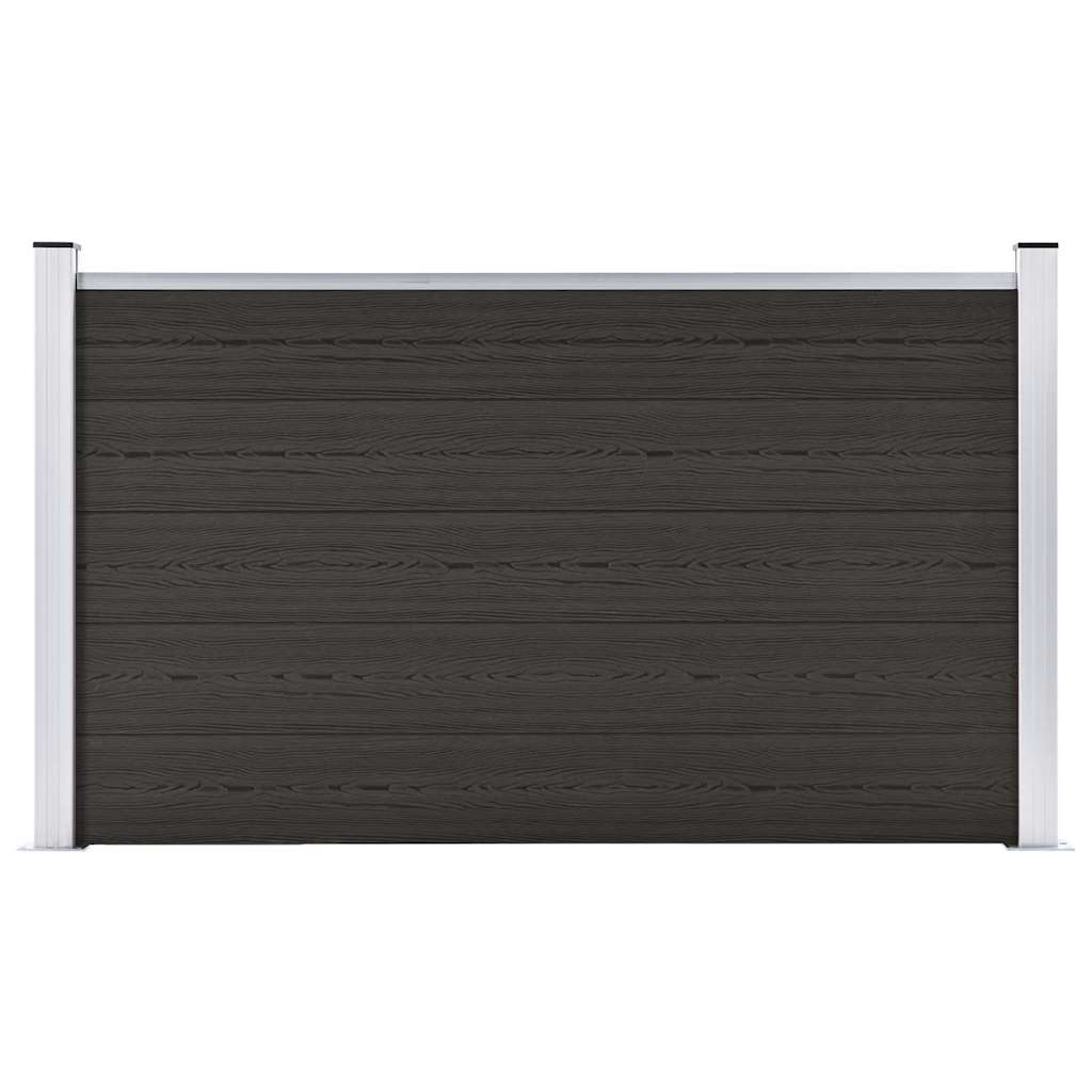 vidaXL Panel ogrodzeniowy, WPC, 180x105 cm, czarny