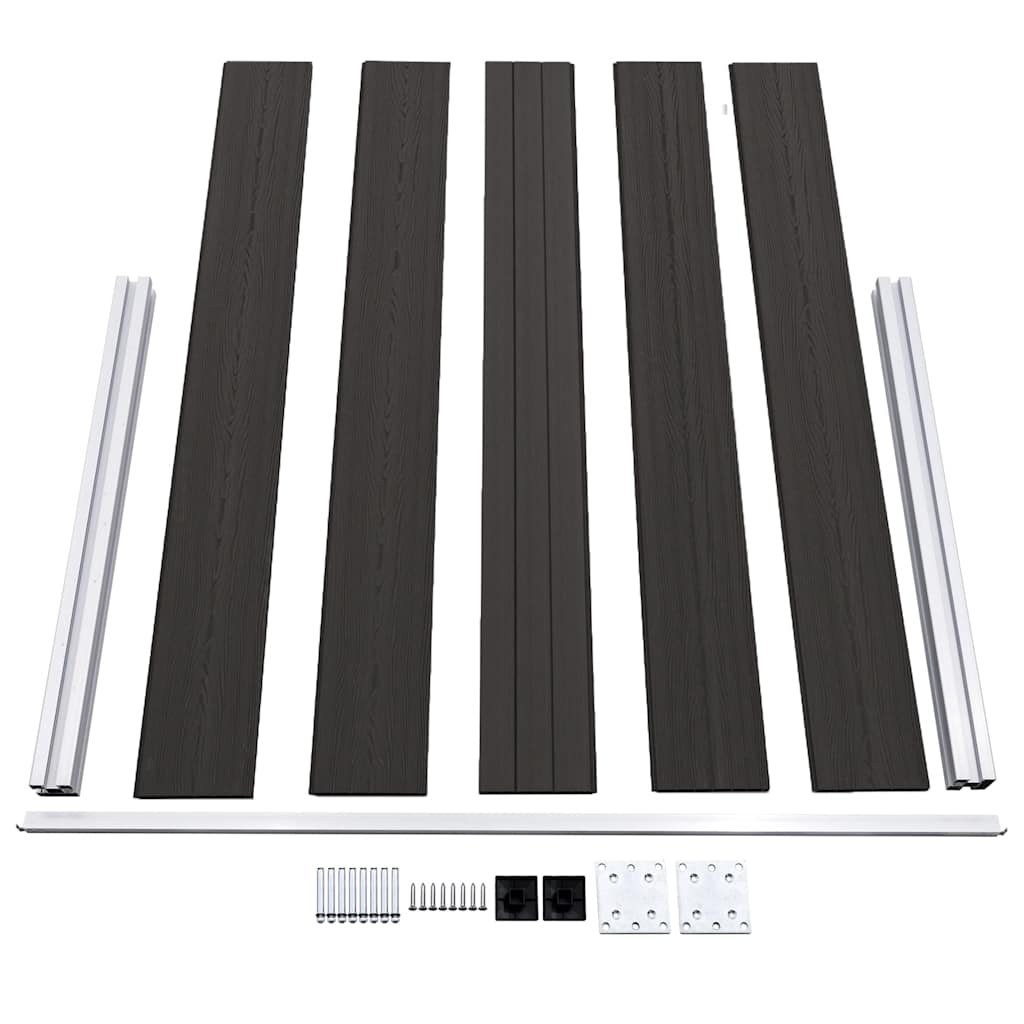 vidaXL Panel ogrodzeniowy, WPC, 180x105 cm, czarny