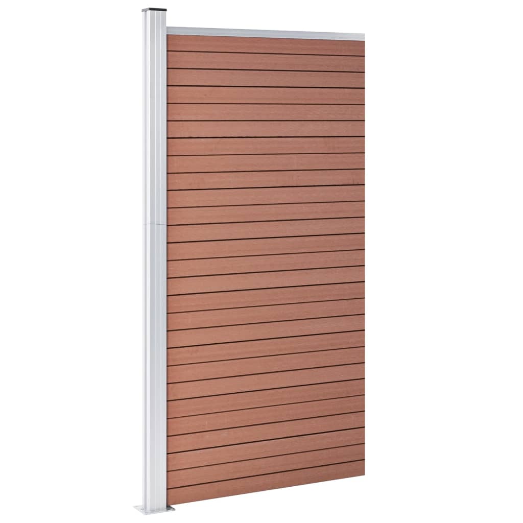 vidaXL Panel ogrodzeniowy z WPC, 95x186 cm, brązowy