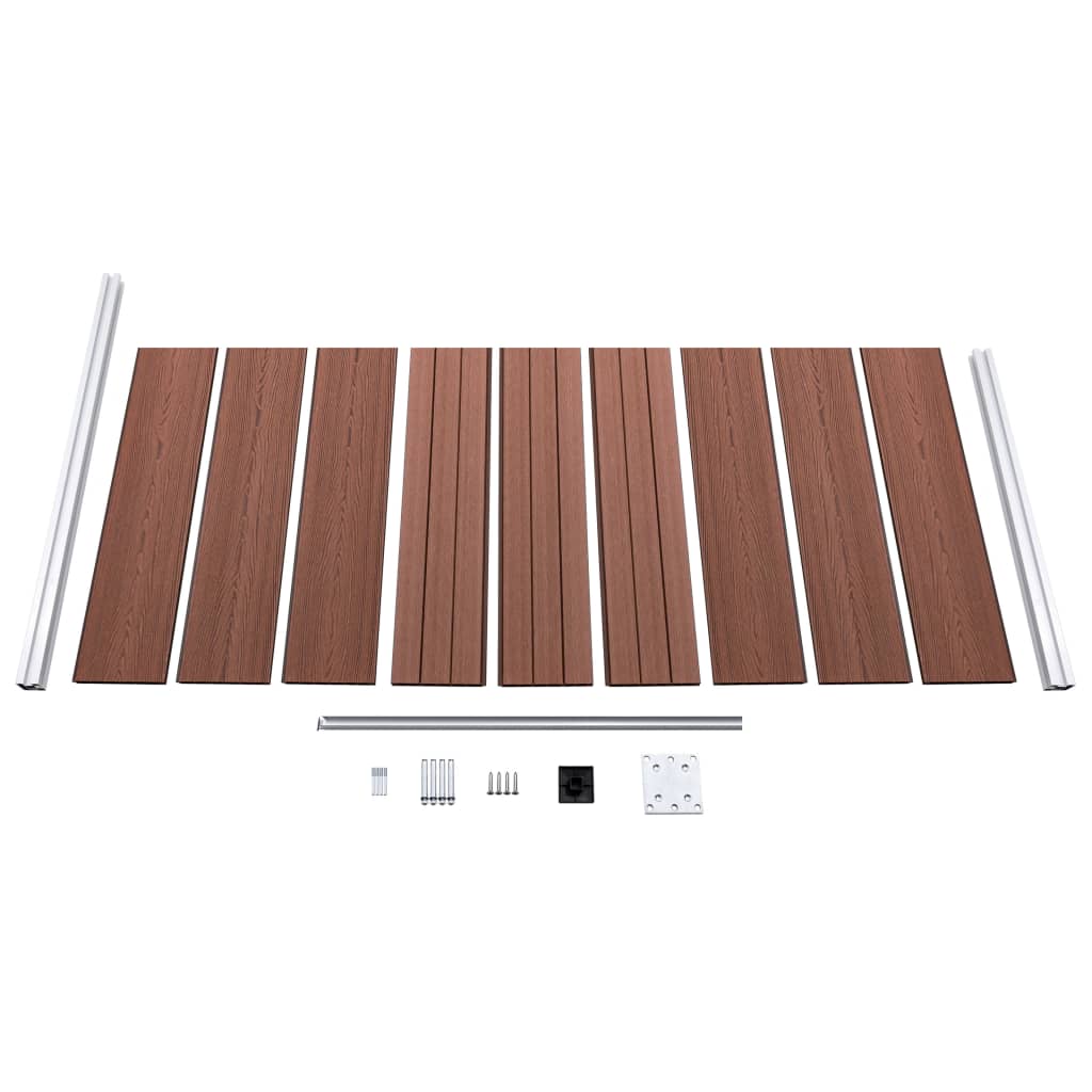 vidaXL Panel ogrodzeniowy z WPC, 95x186 cm, brązowy