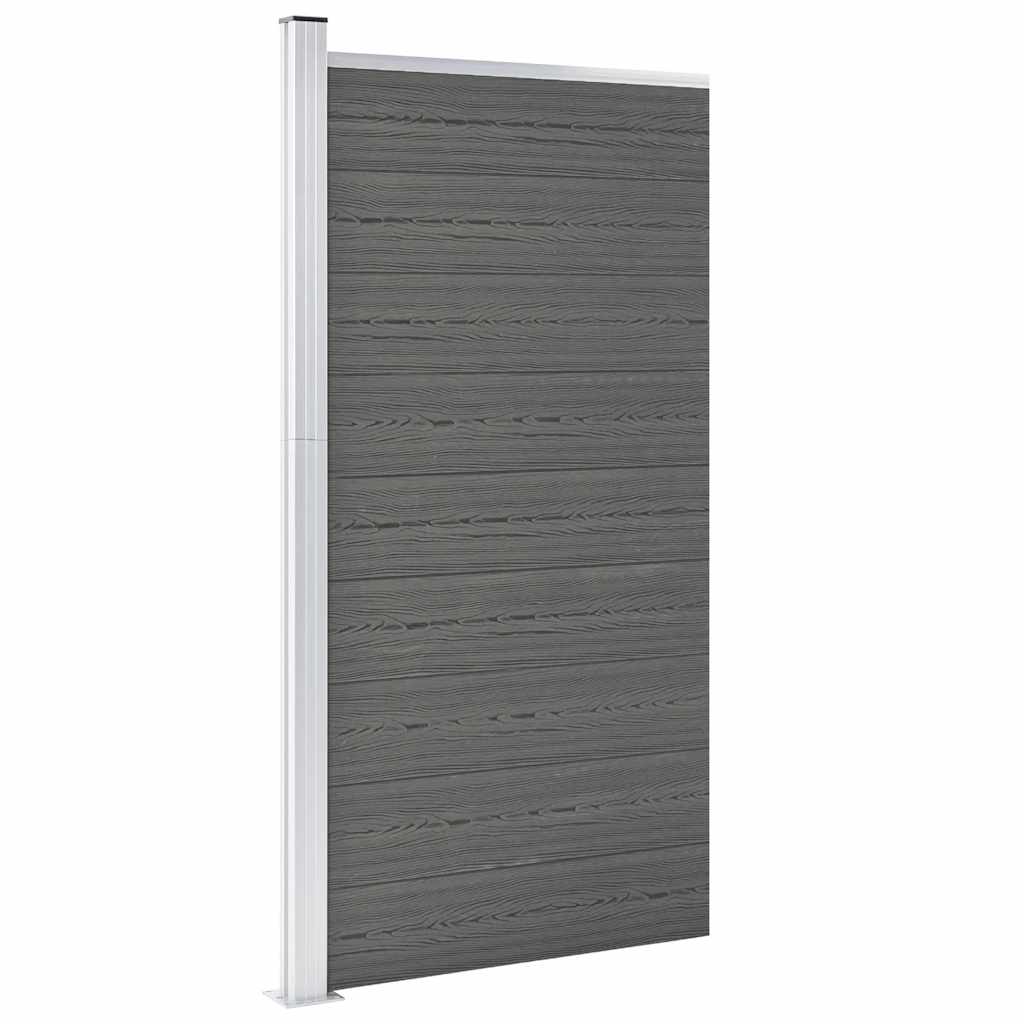 vidaXL Panel ogrodzeniowy z WPC, 95x186 cm, szary