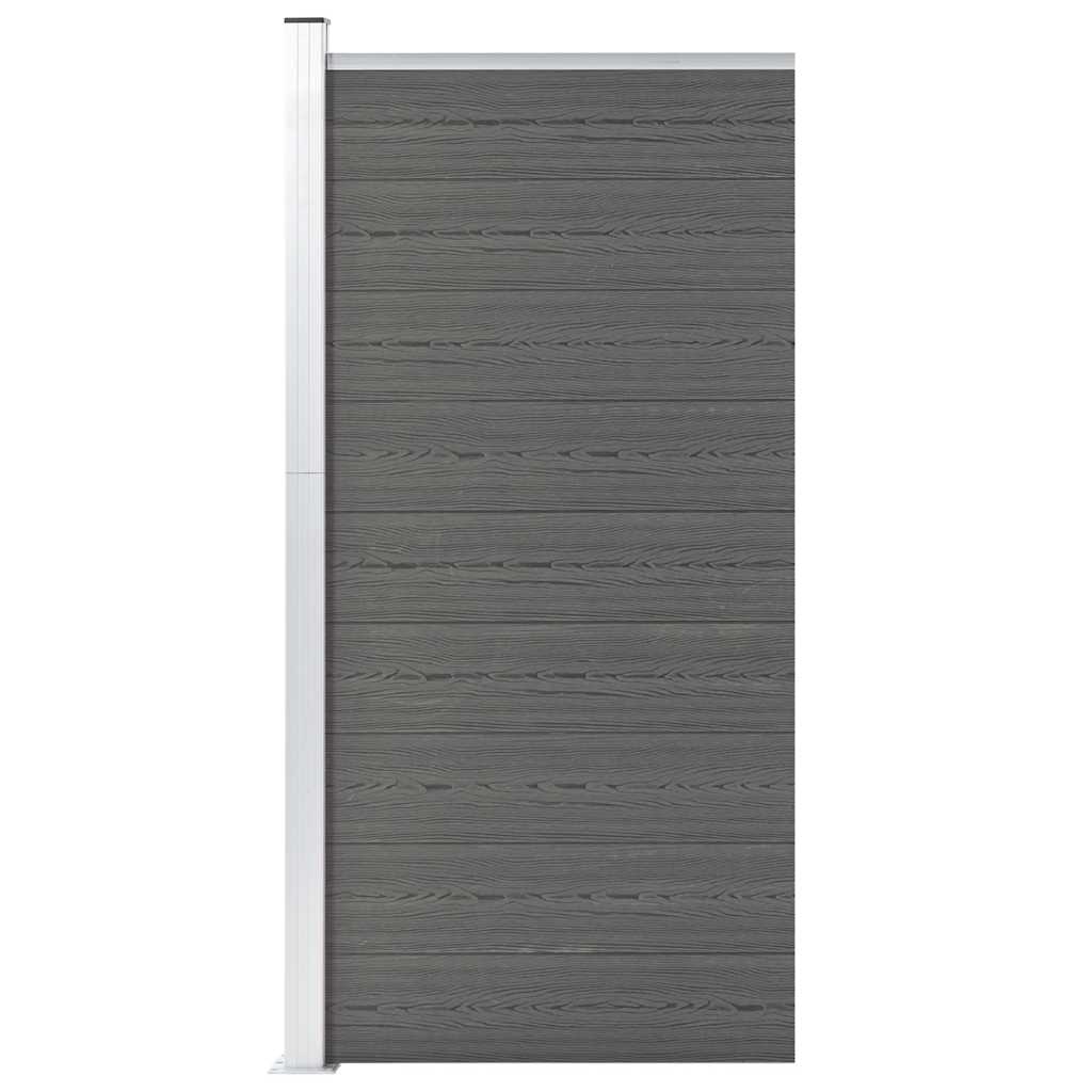 vidaXL Panel ogrodzeniowy z WPC, 95x186 cm, szary