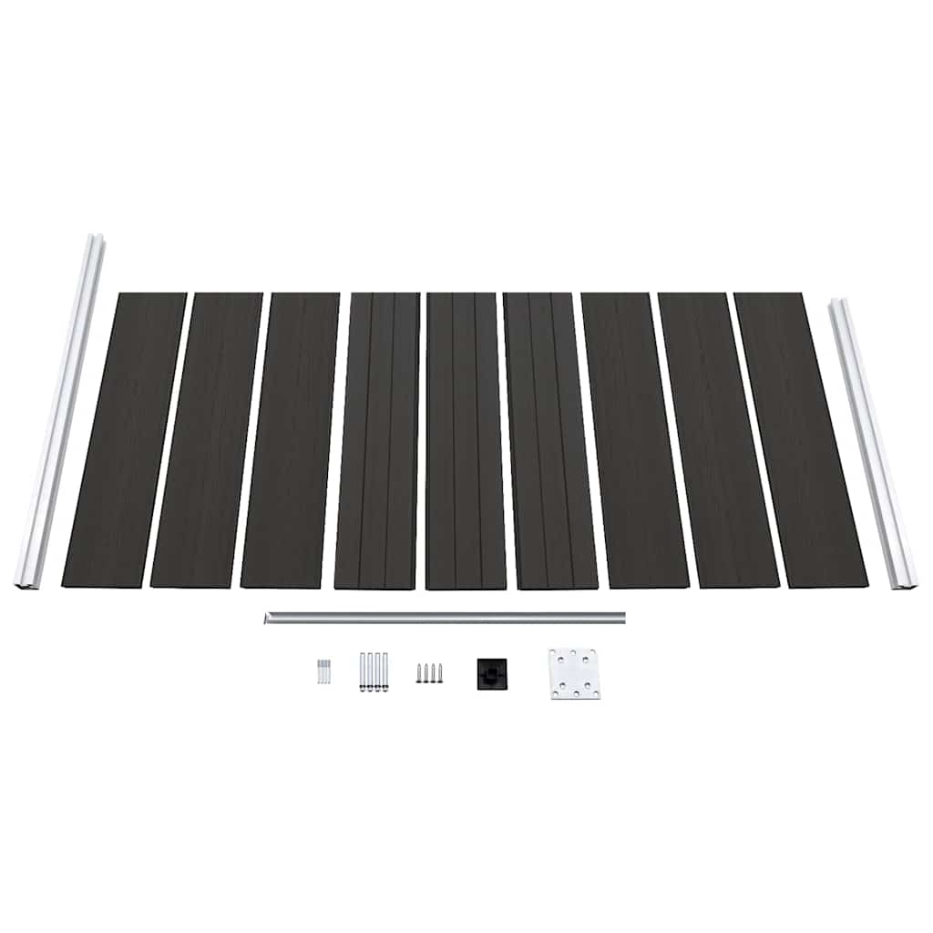 vidaXL Panel ogrodzeniowy z WPC, 95x186 cm, czarny