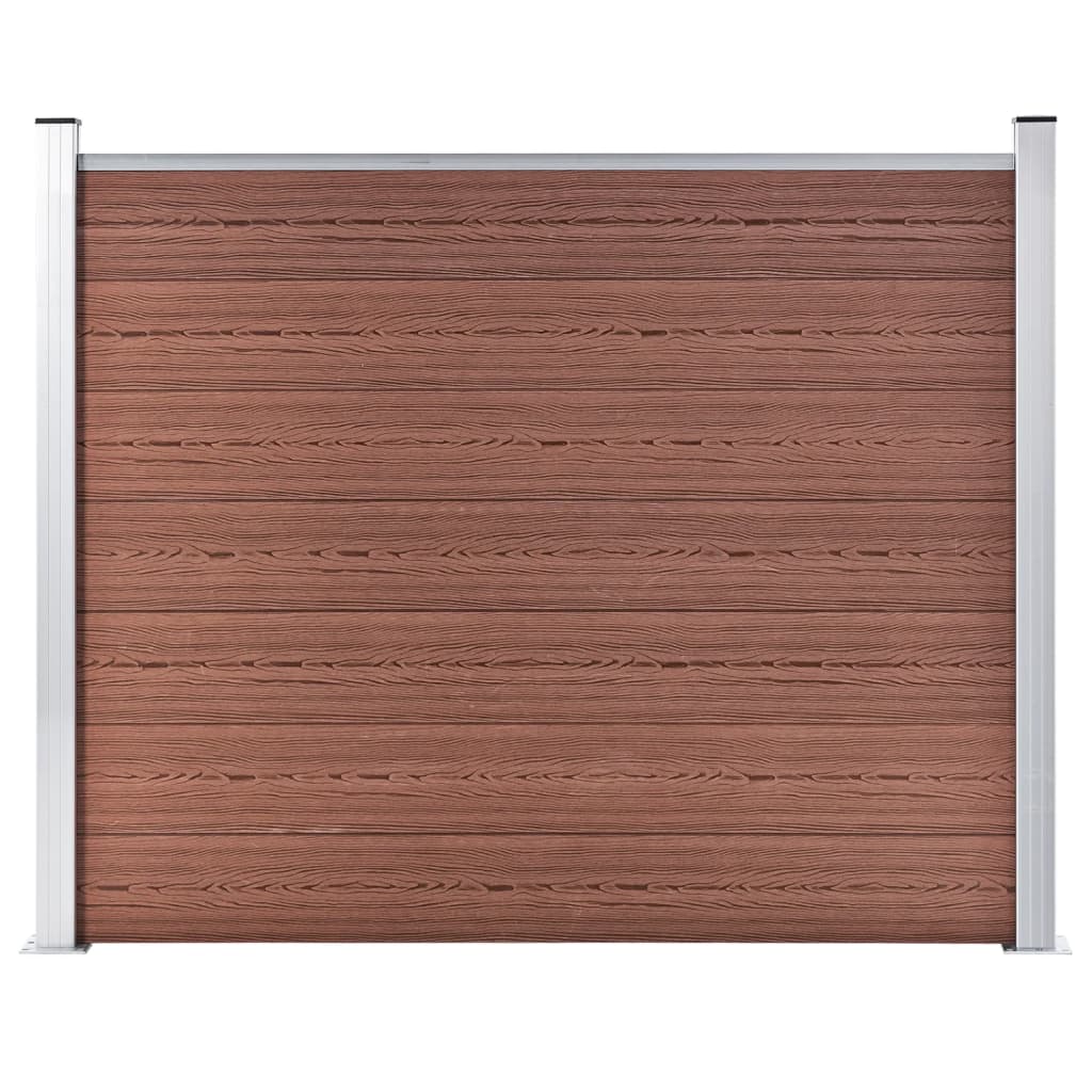 vidaXL Panel ogrodzeniowy z WPC, 180x146 cm, brązowy
