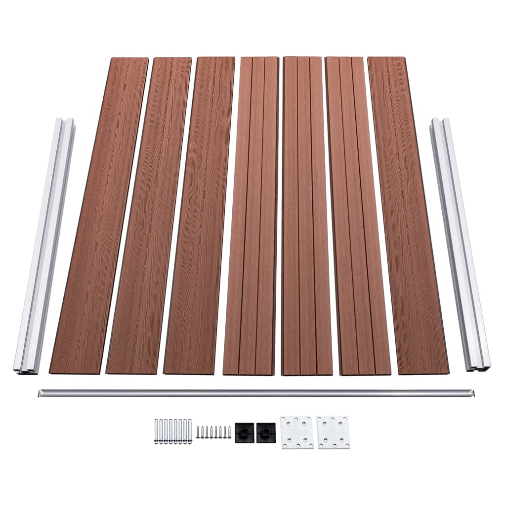 vidaXL Panel ogrodzeniowy z WPC, 180x146 cm, brązowy