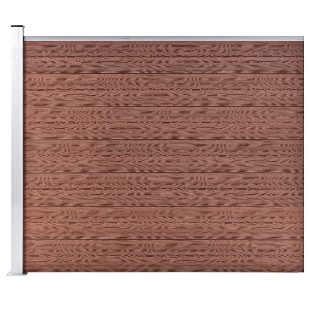 vidaXL Panel ogrodzeniowy z WPC, 175x146 cm, brązowy