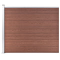 vidaXL Panel ogrodzeniowy z WPC, 175x146 cm, brązowy