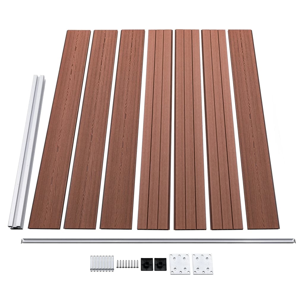 vidaXL Panel ogrodzeniowy z WPC, 175x146 cm, brązowy