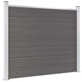 vidaXL Panel ogrodzeniowy z WPC, 180x146 cm, szary