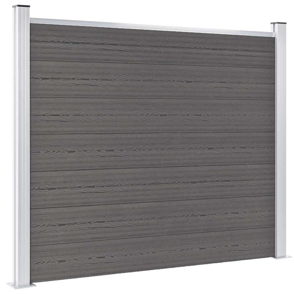 vidaXL Panel ogrodzeniowy z WPC, 180x146 cm, szary