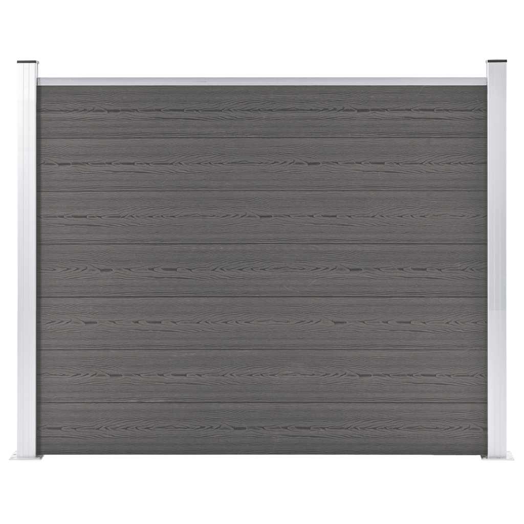 vidaXL Panel ogrodzeniowy z WPC, 180x146 cm, szary
