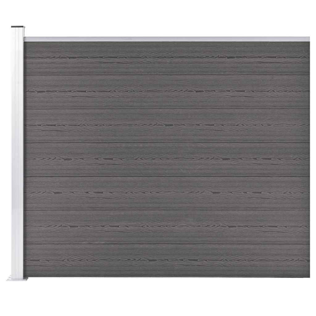 vidaXL Panel ogrodzeniowy z WPC, 175x146 cm, szary