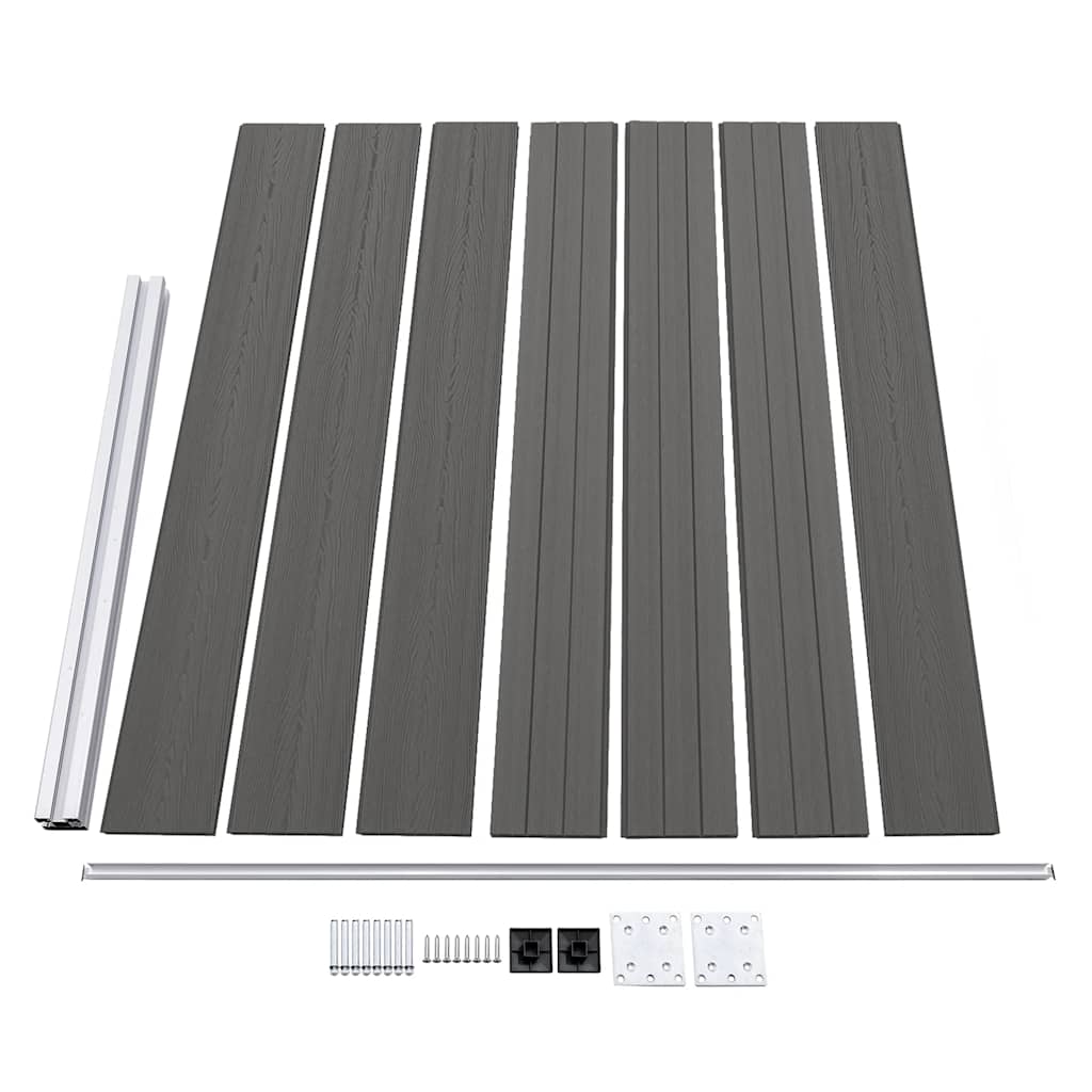 vidaXL Panel ogrodzeniowy z WPC, 175x146 cm, szary