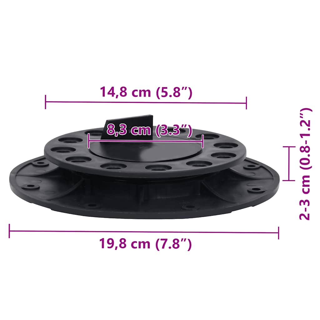 vidaXL Regulowane wsporniki tarasowe, 10 szt., 20-30 mm