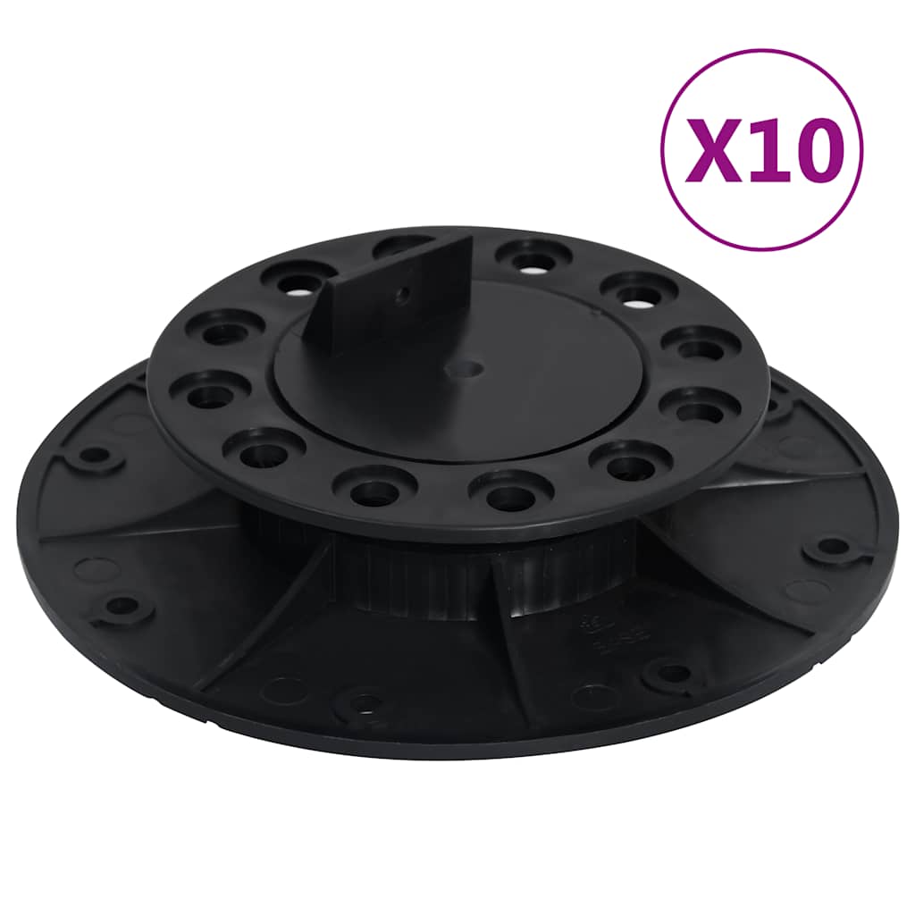 vidaXL Regulowane wsporniki tarasowe, 10 szt., 25-40 mm