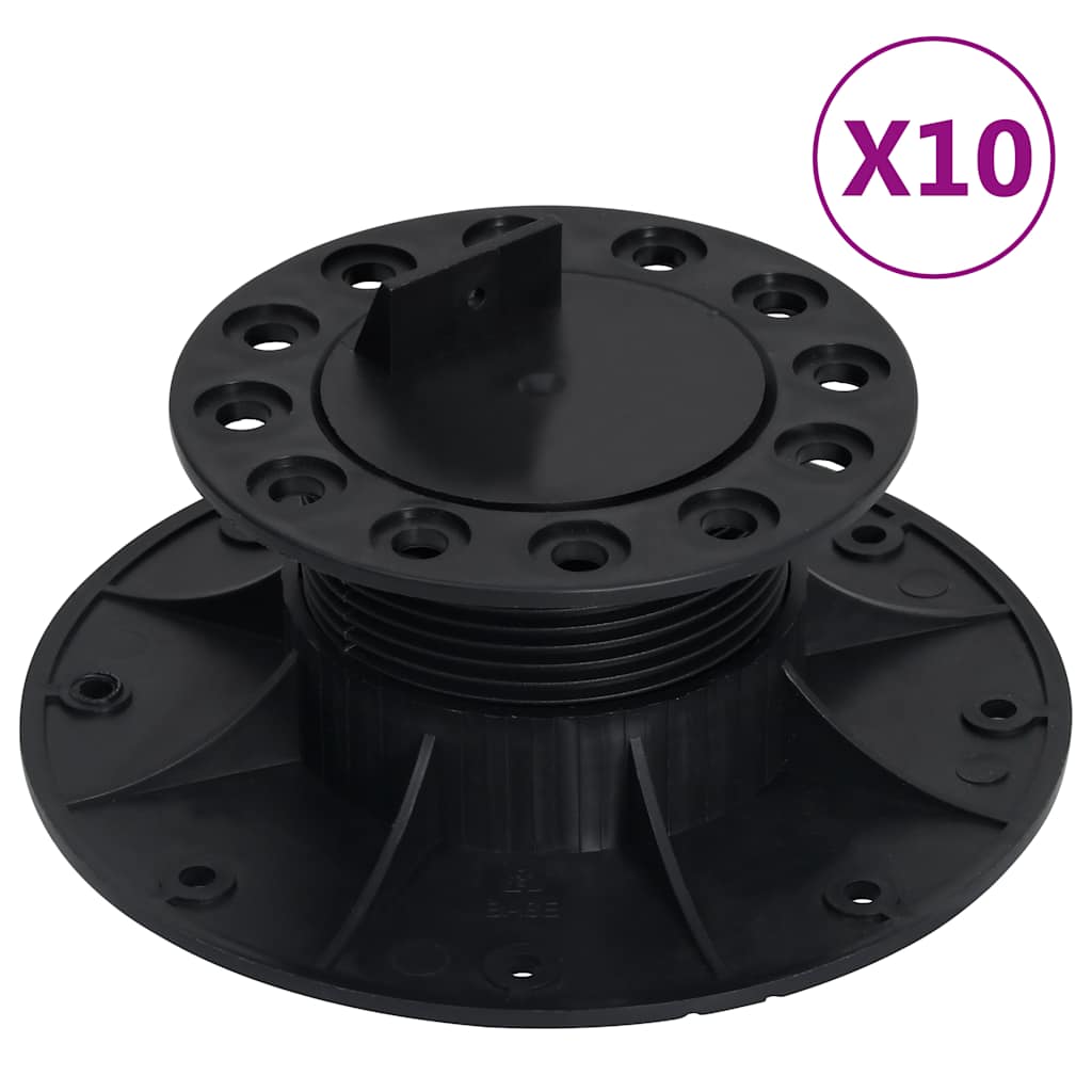 vidaXL Regulowane wsporniki tarasowe, 10 szt., 60-68 mm