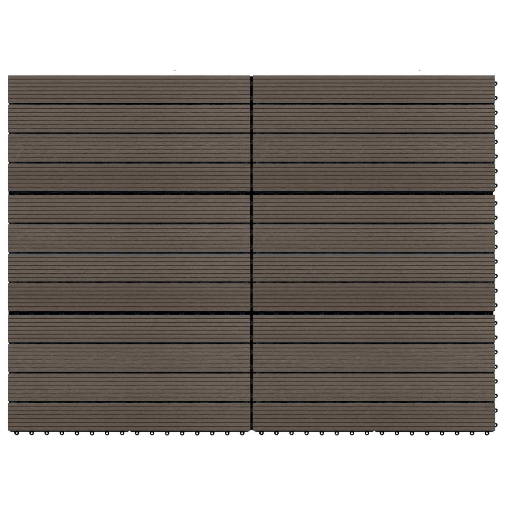 vidaXL Płytka Tarasowa 6 pcs Ciemny brąz 60 x 30 cm
