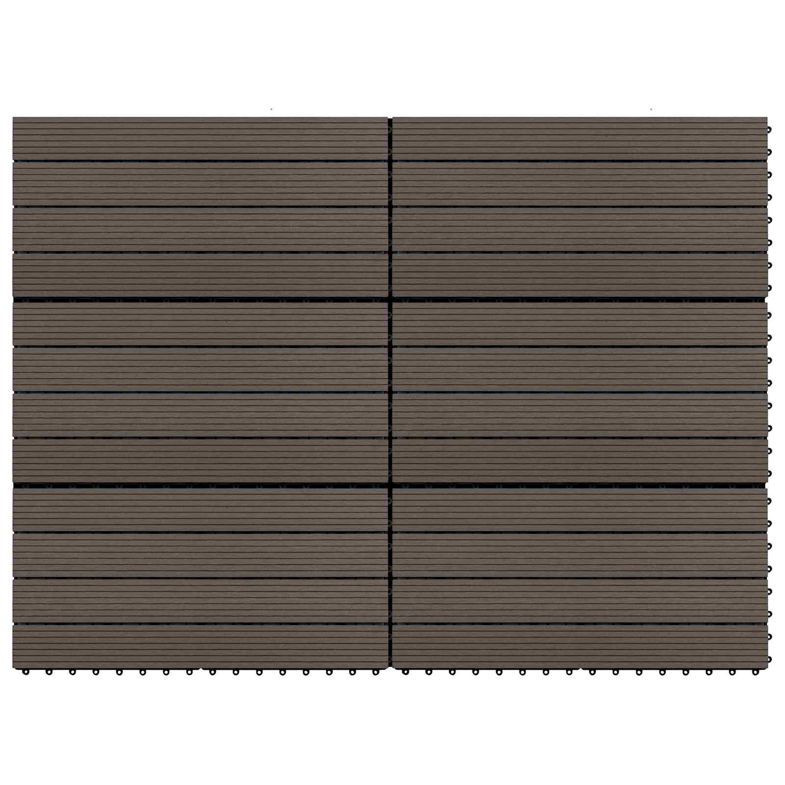 vidaXL Płytka Tarasowa 6 pcs Ciemny brąz 60 x 30 cm