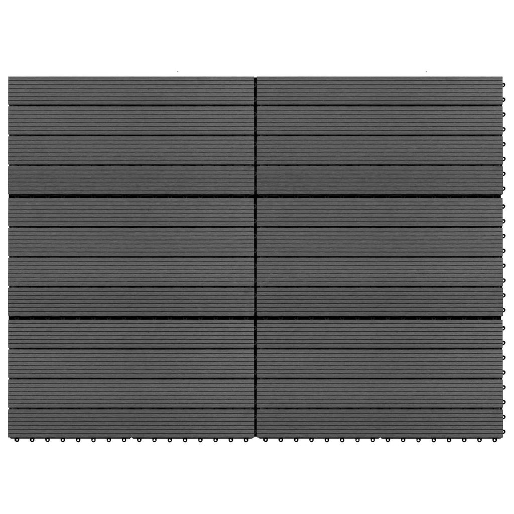 vidaXL Płytka Tarasowa 6 pcs Czarny 60 x 30 cm