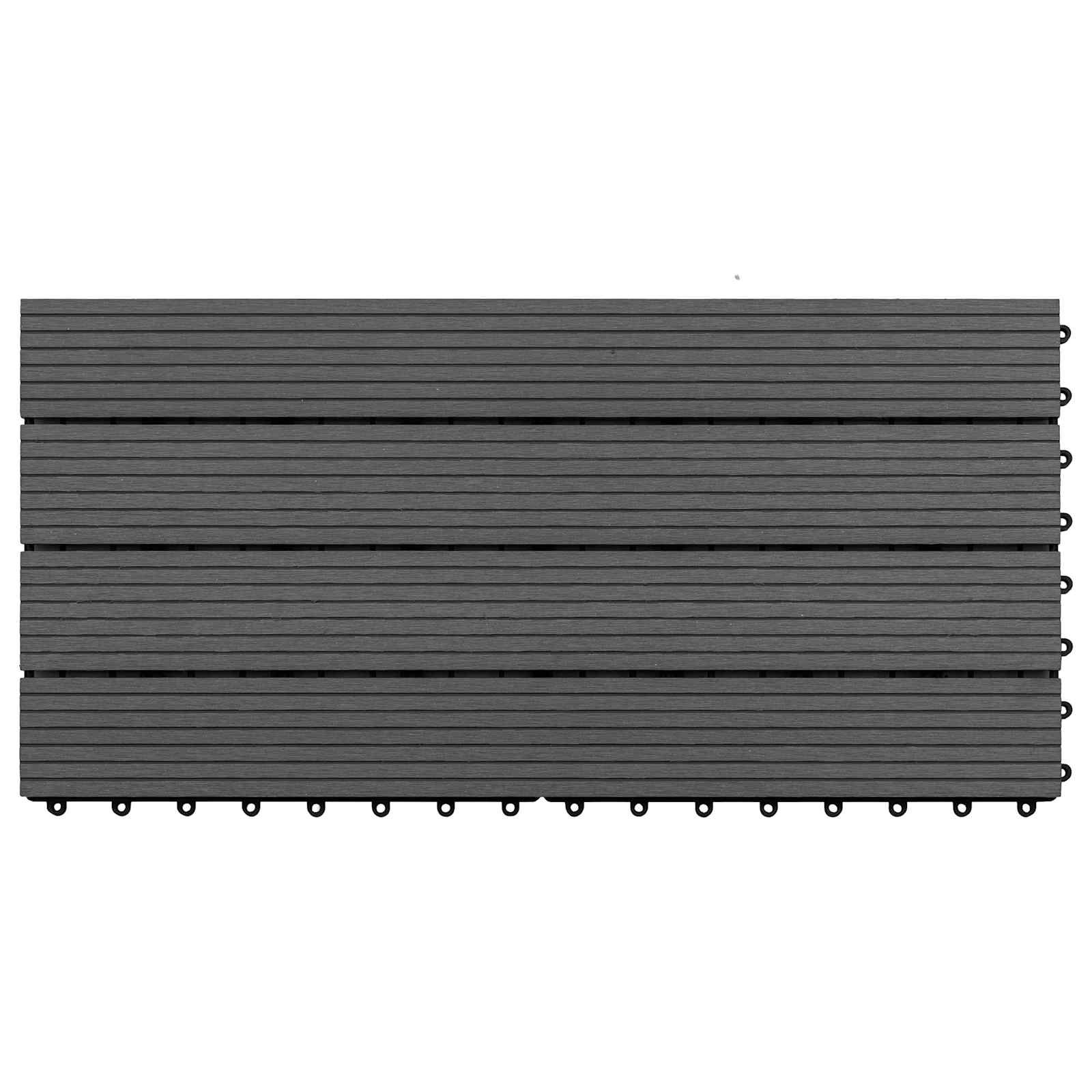 vidaXL Płytka Tarasowa 6 pcs Czarny 60 x 30 cm