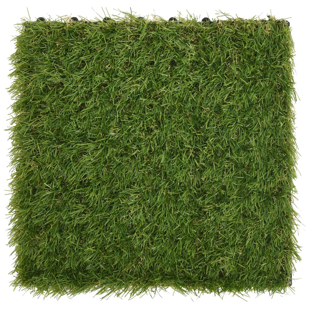 vidaXL Sztuczna trawa w płytkach, 11 szt., zielona, 30x30 cm