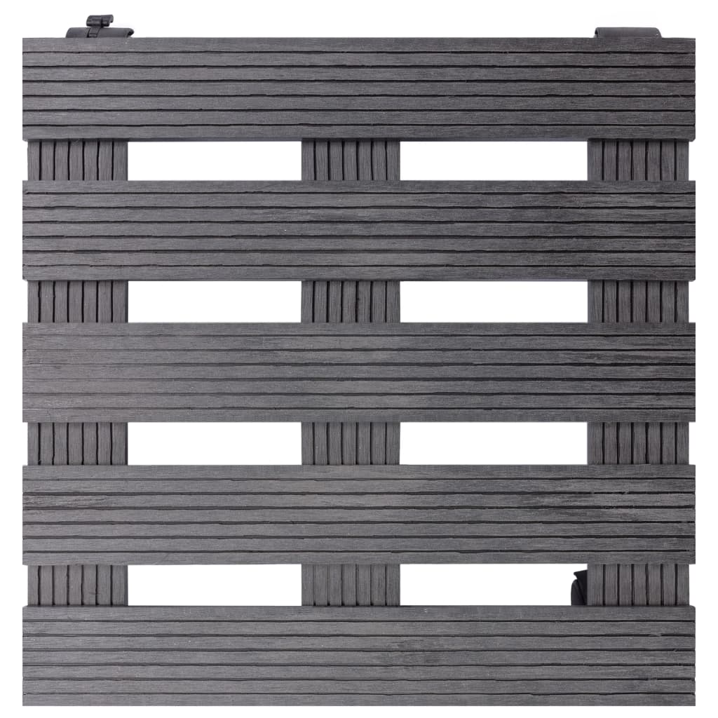 vidaXL Stojaki na kółkach pod donice, 2 szt., szare, 30x30x7,5 cm, WPC