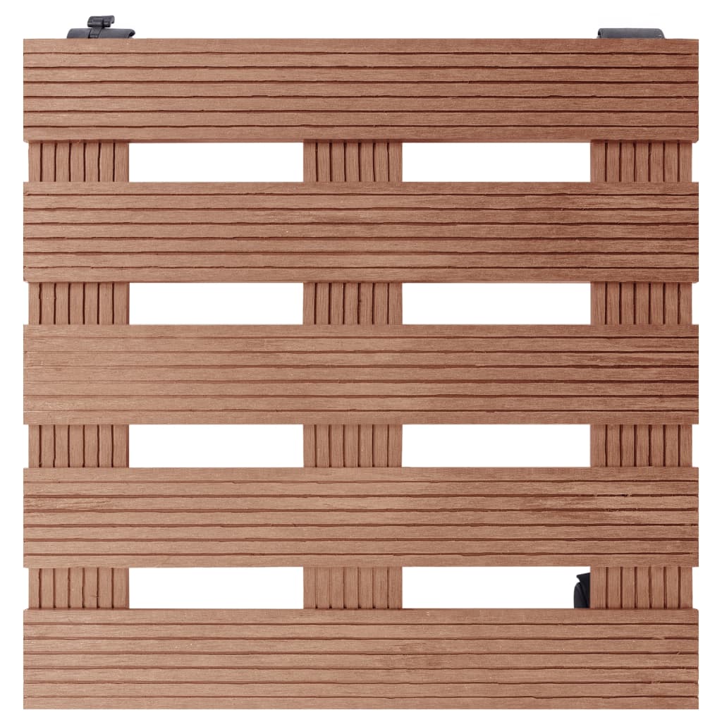 vidaXL Stojaki na kółkach pod donice, 2 szt., brąz, 30x30x7,5 cm, WPC