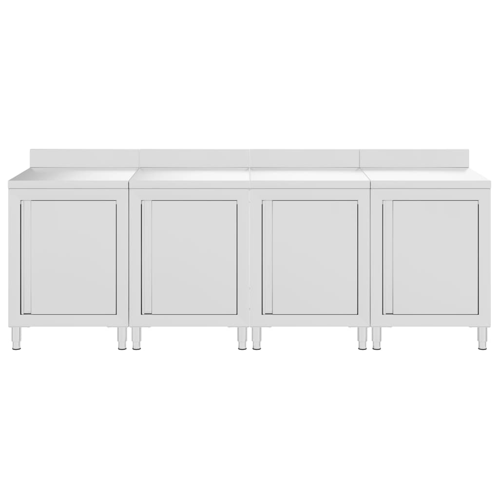 vidaXL Gastronomiczny stół przyścienny, 240x60x96 cm, stal nierdzewna