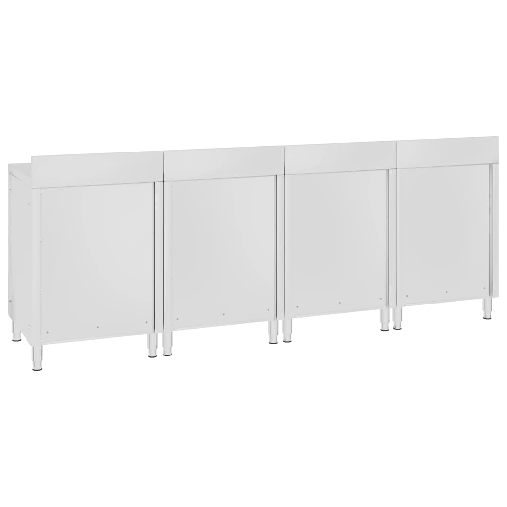 vidaXL Gastronomiczny stół przyścienny, 240x60x96 cm, stal nierdzewna
