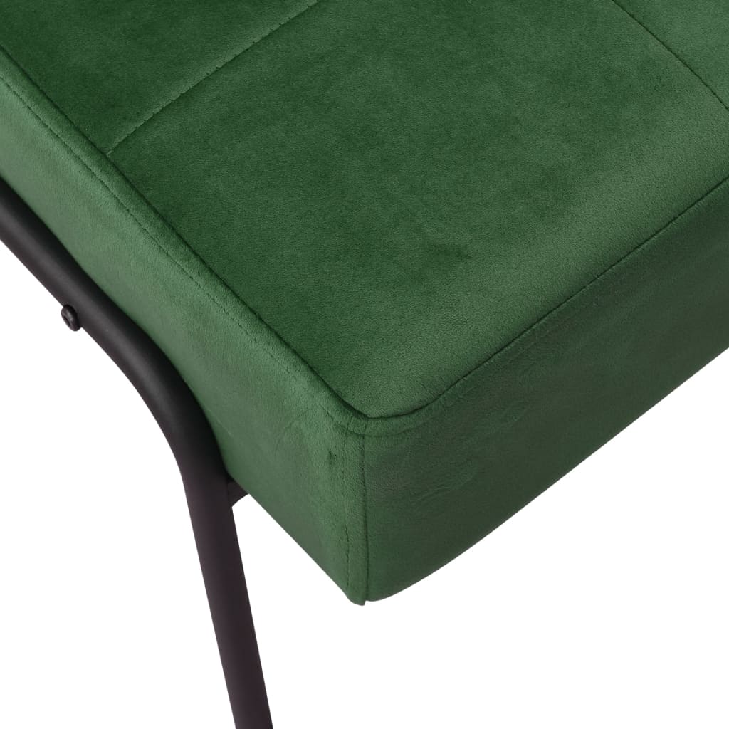 vidaXL Fotel, 65x79x87 cm, ciemnozielony, obity aksamitem