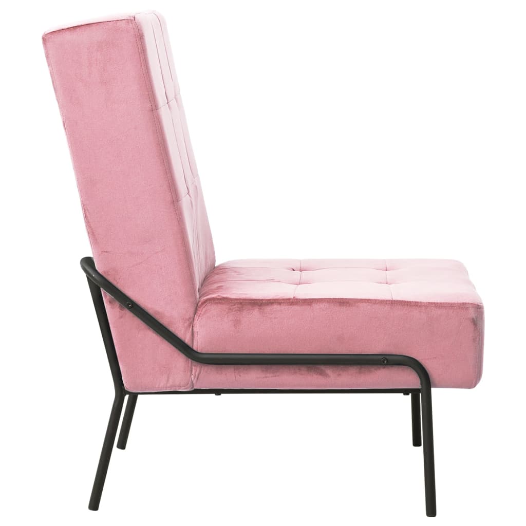 vidaXL Fotel, 65x79x87 cm, różowy, obity aksamitem