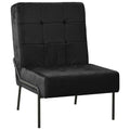 vidaXL Fotel, 65x79x87 cm, czarny, obity aksamitem