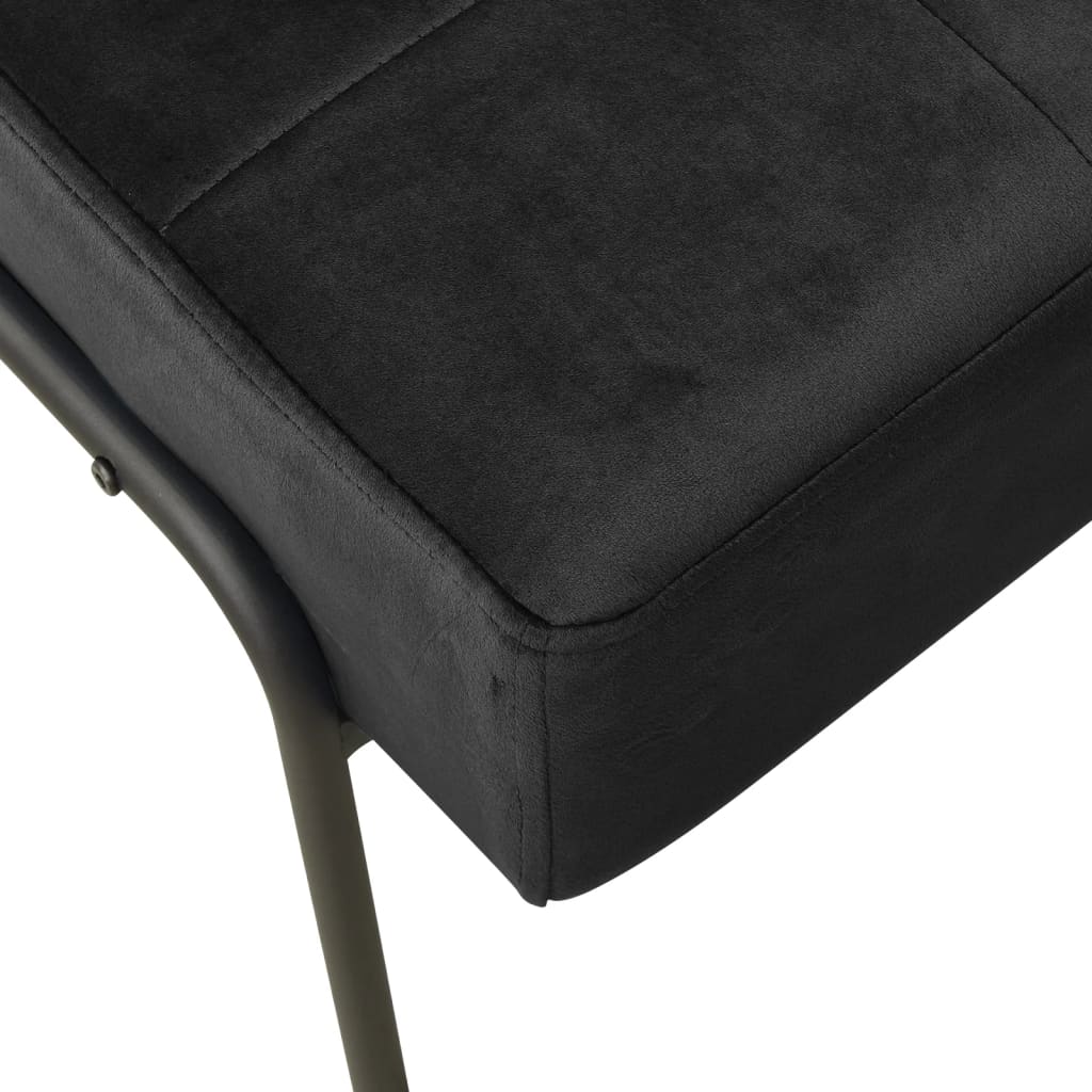 vidaXL Fotel, 65x79x87 cm, czarny, obity aksamitem