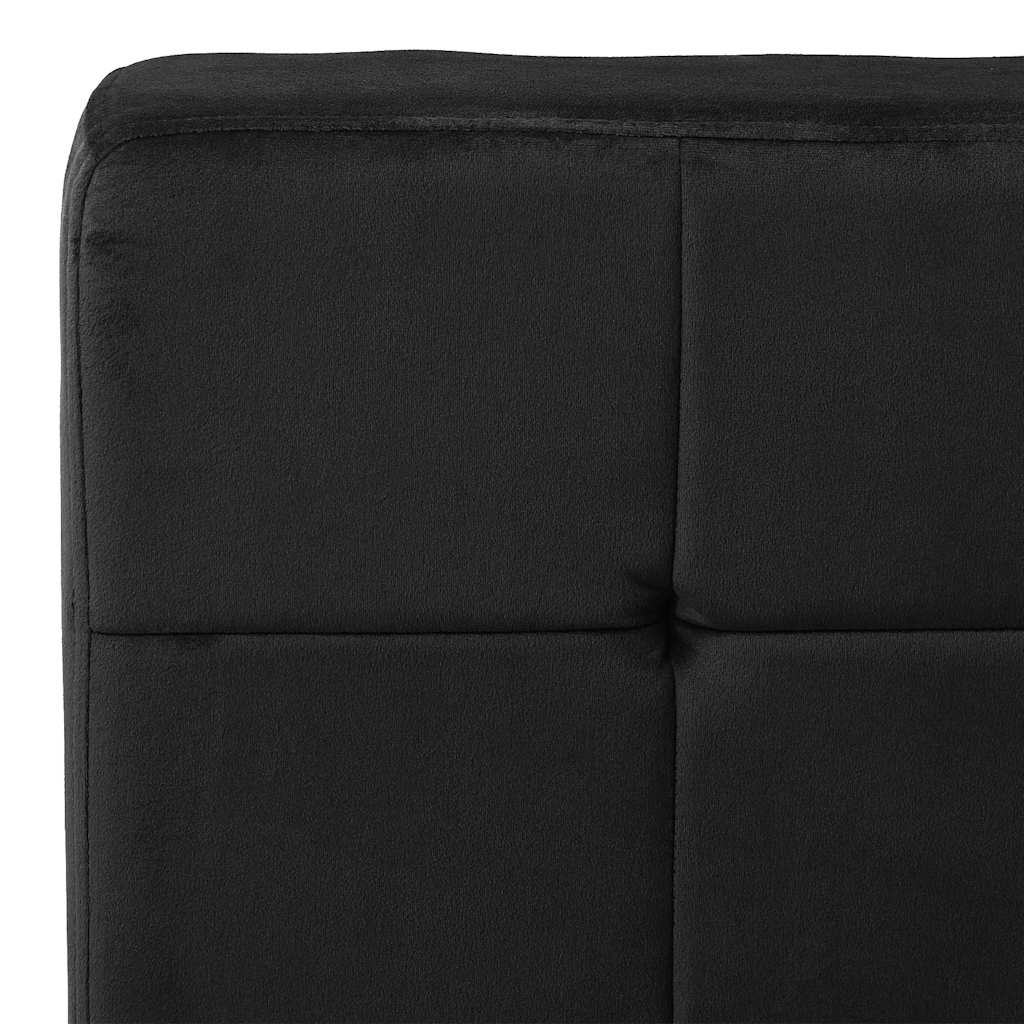 vidaXL Fotel, 65x79x87 cm, czarny, obity aksamitem