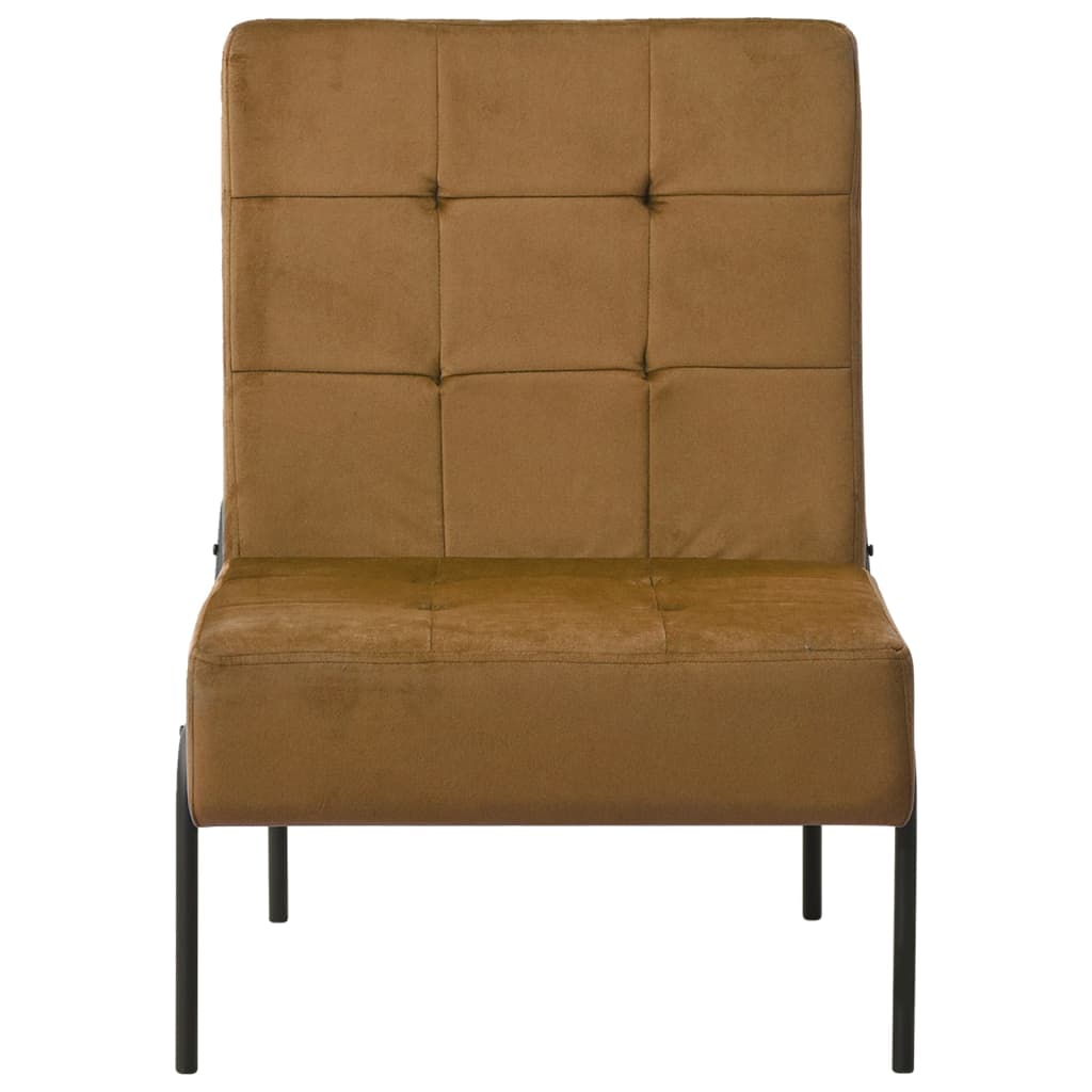 vidaXL Fotel, 65x79x87 cm, brązowy, obity aksamitem