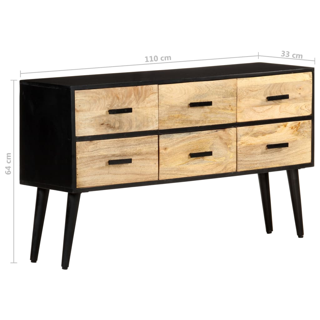 vidaXL Szafka, 110 x 33 x 64 cm, lite drewno mango