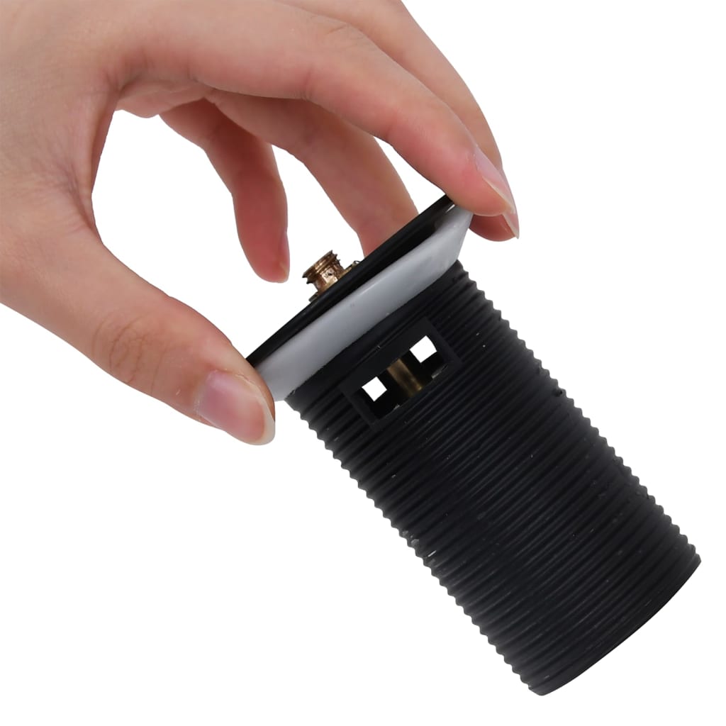 vidaXL Korek przelewowy klik-klak, czarny, 6,4x6,4x9,1 cm