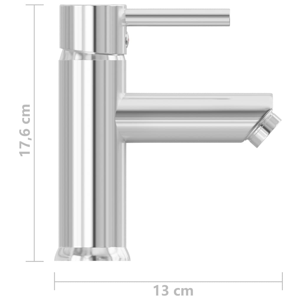 vidaXL Bateria umywalkowa, chromowe wykończenie, 130x176 mm