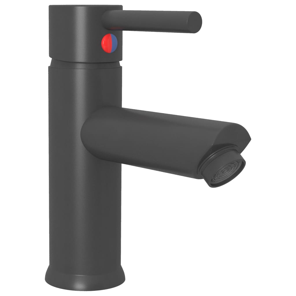 vidaXL Bateria umywalkowa, szare wykończenie, 130x176 mm