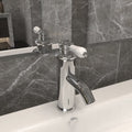 vidaXL Bateria umywalkowa, chromowana, 130x180 mm