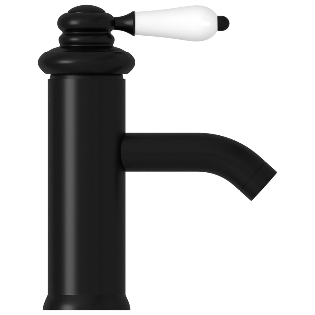 vidaXL Bateria umywalkowa, czarna, 130x180 mm