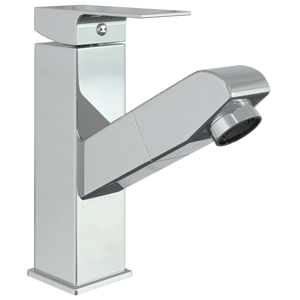 vidaXL Bateria umywalkowa z wyciąganą wylewką, chromowana, 157x172 mm