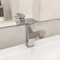 vidaXL Bateria umywalkowa, z funkcją wyciągania, srebrna, 157x172 mm