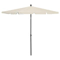vidaXL Parasol ogrodowy na słupku, 210x140 cm, piaskowy