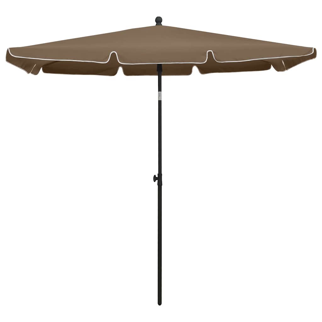 vidaXL Parasol ogrodowy na słupku, 210x140 cm, kolor taupe